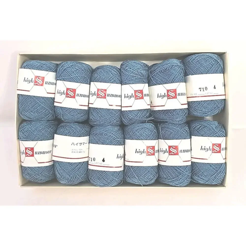 High Summer Craftys Knitting Yarn Thread Color #710 Lt Blue Lot of 12‎ U326